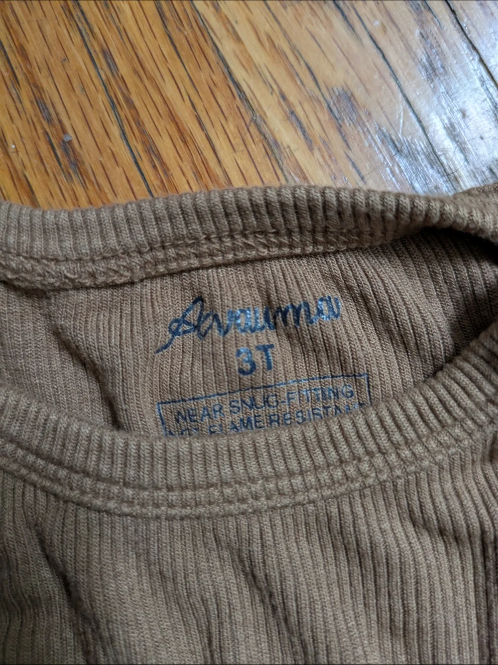 Avauma  Ribbed Knit Two-Piece Set - Tan 3t Sensory Friendly Super Comfy